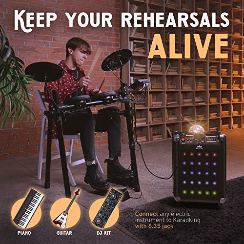 KaraoKing Karaoke Machine for Adults & Kids with 2 Wireless Microphones