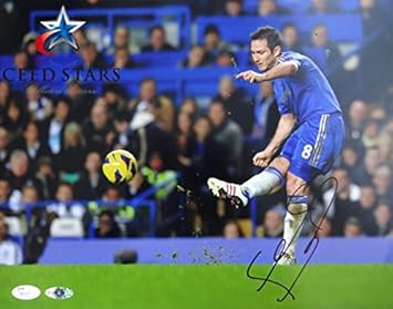 Amazon フランク ランパード 直筆 サイン 入り 写真 ポスターjsa社 筆跡鑑定シリアルナンバー証明書付き シードスターズ証明書付き シードスターズ ポスター