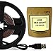 Bias Lighting for HDTV - Medium (78in / 2m) - 3500k Warm White - USB LED Backlight Strip for Flat Screen TV LCD, Desktop Monitors