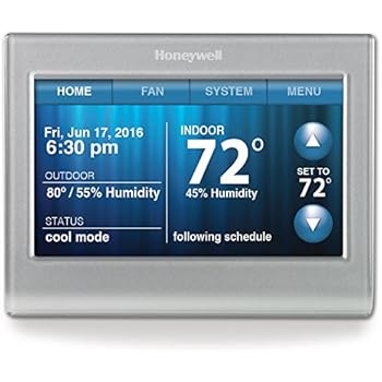 Honeywell RTH9580WF Smart Wi-Fi 7 Day Programmable Color Touch Thermostat, Works with Amazon Alexa