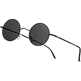 NIEEPA Vintage Small Round Polarized Hippie Sunglasses for Men Women Circle Sun Glasses NP1002