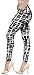 LMB Lush Moda Extra Soft Leggings with Designs- Variety of Prints - 720F Black White Stripes B5
