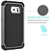 Tekcoo for Galaxy S6 Case, [Tmajor Series] [Gray/Black] Shock Absorbing Hybrid Rubber Plastic Impact Defender Rugged Slim Hard Case Cover Shell for Samsung Galaxy S6 S VI G9200 GS6 All Carriers