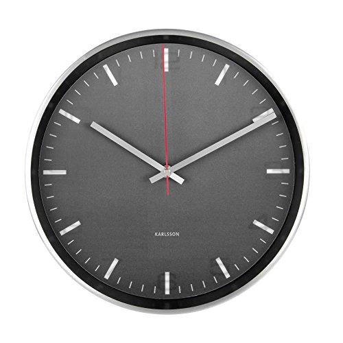 Karlsson Hologram Aluminium Glass Clock (Black)