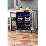EdgeStar CWR361FD 24 Inch Wide 36 Bottle Built-In Wine Cooler with Dual Cooling
