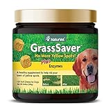 NaturVet - GrassSaver Supplement for Dogs - Healthy Supplement to Help Rid Your Lawn of Yellow Spots - Synergistic Combination of B-Complex Vitamins & Amino Acids - 120 Soft Chews