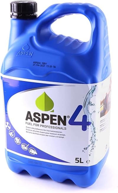 Aspen 4 Alkylate Petrol 5L for 4 Stroke Engines Mowers Cars Bikes