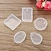 Jeteven Jewelry Pendant Making Mold Silicone Casting Mould with Hanging Hole Handmade DIY Craft Tool 5 Types