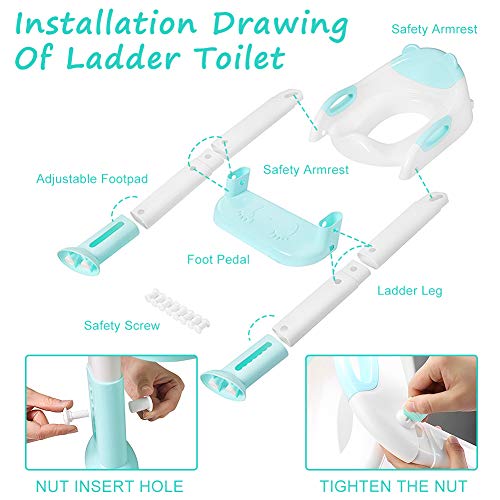 image for Coindivi Kids Potty Training Seat Toddler Toilet Seat with Step Stool 
