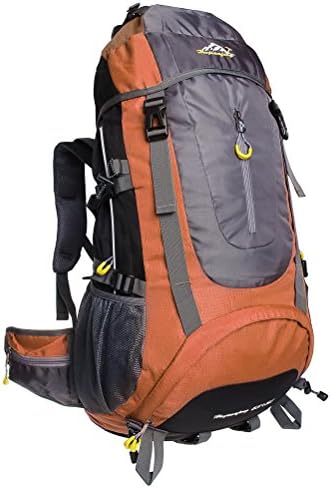 Hiking Backpack, 65L+5L Backpacking Bag for Trekking Camping Travel Outdoor Mountaineering Climbing Orange