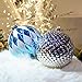 V&M VALERY MADELYN 4ct 150mm Winter Wishes Blue Silver Shatterproof Christmas Ball Ornaments Decoration with String Pre-Tied,Themed with Tree Skirt(Not Included)