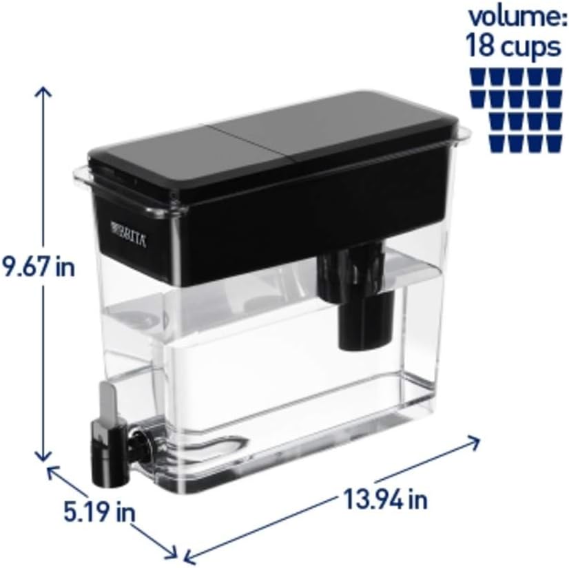 Brita Ultra Max Filtering Dispenser, Extra Large 18 Cup, Black: Kitchen & Dining