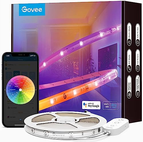 Govee RGBIC Alexa LED Strip Light, 5m Smart WiFi App Control, Alexa and Google Assistant Compatible, Music Sync LED Lights for Bedroom, Living Room [Energy Class G]