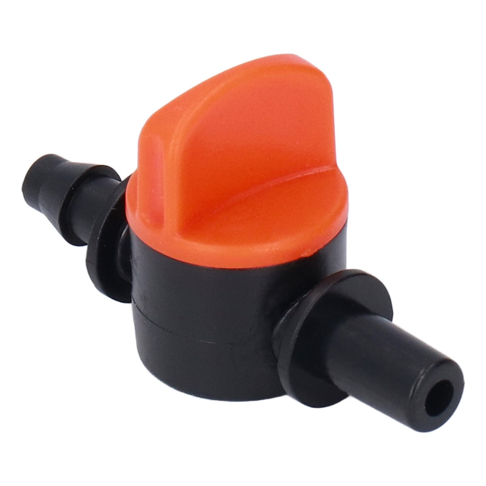 Nimomo Drip Irrigation Valve PP 50pcs 4/7mm Outer Diameter 6mm/0.2in Water Pipe Valve for Irrigation System