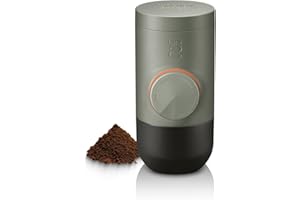 WACACO Minipresso GR2 Espresso Machine Compatible Ground Coffee, Portable Coffee Maker 18 Bar Manually Operated, Espresso Maker On The Go,Ultra-Small For Travel Camping Fishing Climbing Riding