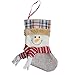Forze Christmas 3D Decorative Socks Candy Gift Bag, Santa Snowman Reindeer Gift Card Silverware Holders 12 Pieces Mini Christmas Stockings Xmas Tree Decorations Set