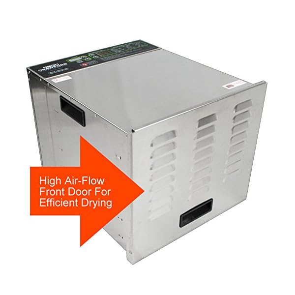 Crawford-Kitchen-Commercial-Food-Dehydrator-Stainless-Steel-Easy-To-Clean-Body-Pro-Quality-Dehydrated-Raw-Food-Jerky-Maker-1000W-Ultra-High-Effieciency-Design