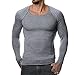 Helisopus Men's Stretch Solid Pullover Knitted Sweaters Slim Fit O-Neck Long Sleeve Casual Crewneck Sweater