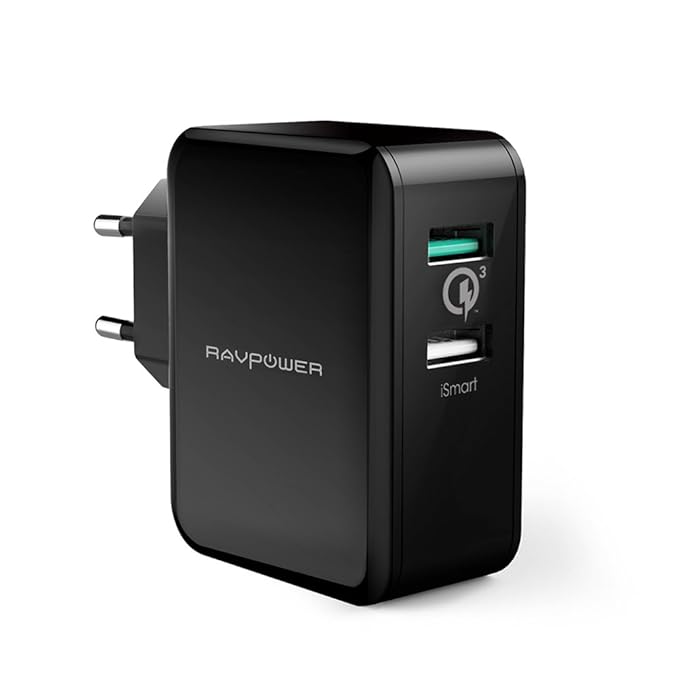 RAVPower USB Ladegerät 30W 2 Port Ladeadapter mit Quick Charge 3.0 Netztei für iPhone, ipad, Galaxy S8 S7 Edge, HTC One A9, N