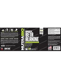 nutrabio 100% puro Beta Alanine en polvo (carnosyn) – 360 gramos