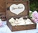 Heart Holder for Guest Book - Heart Drop Guest Book Alternative Box - Heart Box - Wedding Box - Wedding Card Holder - Rustic Weddings