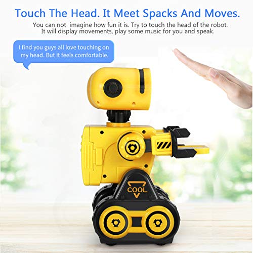 HBUDS Robot Toy Remote Voice Control, Programmable, Touch Sensing STEM Educational Robot Toy with Interactive Feature to Walk, Dance, Sing, Explore, Provide Science Lectures and Send Gifts to Kids