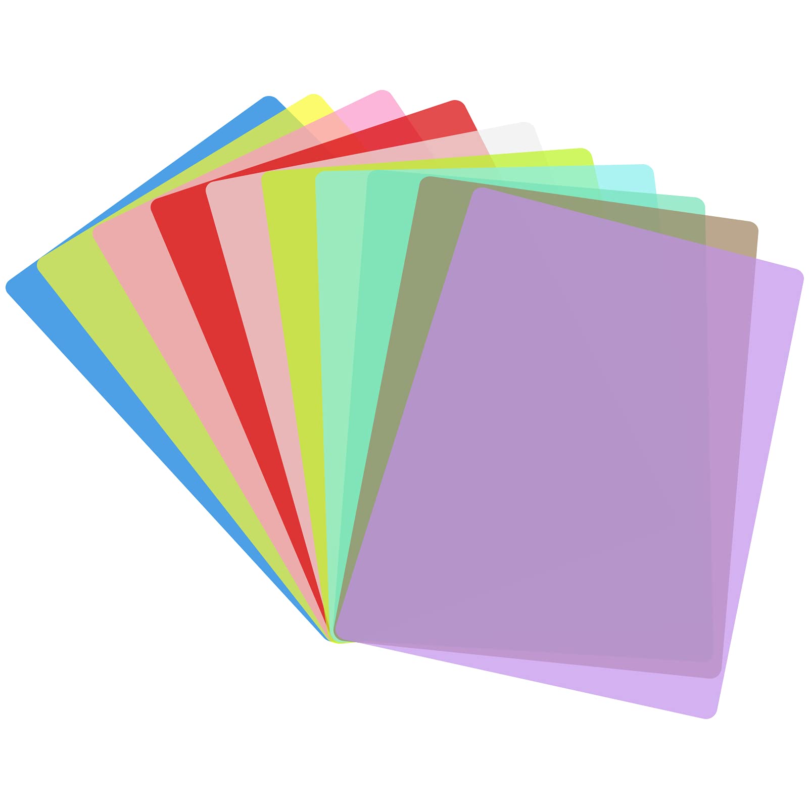 AUXSOUL 10 Pcs A4 Dyslexia Overlays Coloured Overlays for Reading Dyslexia Visual Stress Specialists for Children, Teacher, Reading Beginner