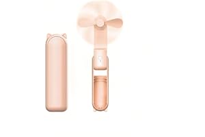 Portable Handheld Fan,Personal Fan,USB Rechargeable Pocket Fan Travel Essentials with Power Bank for Summer/Concerts/Lash, Gi