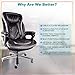 High Back Executive Thick Padding Headrest and Armrest Home Office Chair with Tilt Function, Black, Large