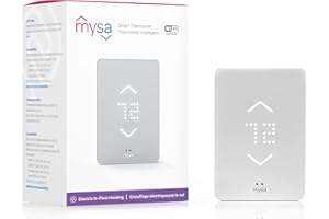 Mysa Smart Thermostat for Electric in-Floor Heating | High Line Voltage Heating, Class A GFCI Temperature Sensor, Works with Smart Assistants, Control Remotely with Phone/Tablet, Quick & Easy Install