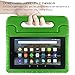 Case & Screen Protector & Stylus Compatible Amazon Kindle 7, AFUNTA Convertible Handle Stand EVA Protective Case, PET Plastic Cover and Touch Pen 7 inch Tablet (5th Generation 2015 Release)-Green