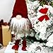 ITOMTE Handmade Swedish Tomte, Santa - Standing Figurines Plush Gnome with Spring - Home Christmas Ornaments Gifts Christmas Decoration Table Decor - Red