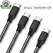 Micro USB Cable YouHo,4Pack 3FT 6FT 6FT 10FT Long Premium Nylon Braided Android Charger USB to Micro USB Charging Cable Samsung Charger Cord for Samsung Galaxy S7 Edge/S7/S6/S4/S3,Note 3/4/5 - Black
