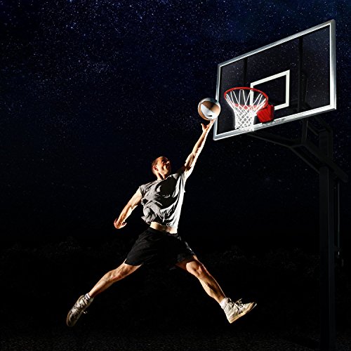 Bomach 2 Pack Basketball Net Glow In The Dark Basketball Hoop Net Professional Heavy Duty Indoor or Outdoor Basketball Sports Luminous Rim Net Replacement Fits All-Weather(White and Green)