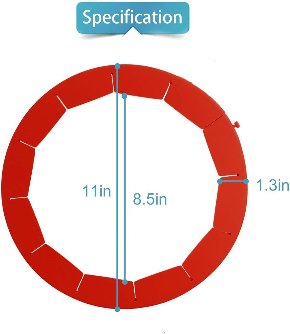 Set di 2 Protezioni YILAITE Scudo Regolabile in Silicone con Crosta per  Torta Misura 8.5-11.5 Silicone FDA Alimentare Sicuro Rosso Teglie da forno  e accessori per pasticceria Accessori e utensili per pasticceria