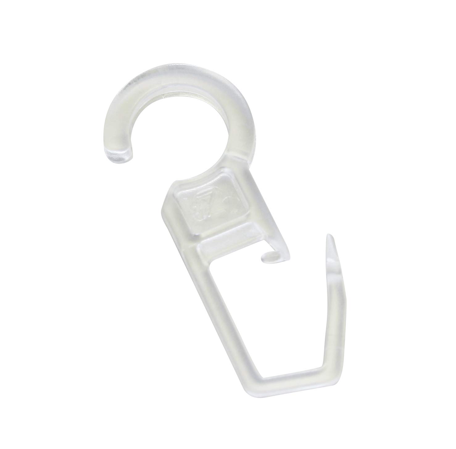 Gardinia Folding Hanging Hooks, Transparent, Pack of 10, for Diameter 25 mm, 381610.4