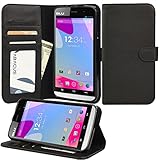 Abacus24-7 [Pocket Book] BLU Studio 5.5 S [D630u] Leather Wallet Case with Stand and ID Card holder, Black
