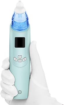 Amazon Co Jp 赤ちゃん鼻吸入器 新生児および幼児のための安全で 速く 衛生的なスノーサッカー バッテリー操作された鼻クリーナー 青 スポーツ アウトドア