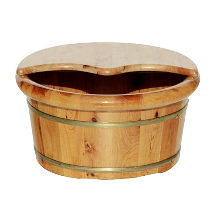Fußbad Barrel Fuß Barrel Natur Massivholzisolierung Massieren Haus Mit Deckel Waschbecken Fußwanne Fußpflege Pediküre Fußbade
