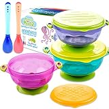 SUPABOWL Baby Suction Bowls for Toddlers, Baby Feeding Set with Spoons BPA free