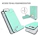 iPhone 7 Plus Case, iPhone 8 Plus Case, Teelevo [Card Slot Holder] Dual Layer Shock Absorbent Wallet Case Credit Card Slot Kickstand iPhone 7 Plus (2016)/ iPhone 8 Plus (2017)- Mint