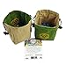 Third Die Dice Bag - Handcrafted and Reversible Drawstring Bag That Stands Open On The Table - for All Your Gaming Needs - Leaf Green and Tan