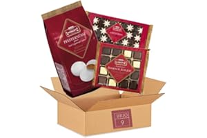 BRIO9 Lambertz Gingerbread Holiday Treat Variety Box Including Limtsterne Cinnamon Stars, Dominos Auslese and Pfeffernusse