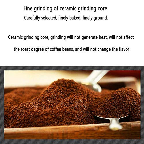 Handgekurbelte Kaffeemaschine, Bohnenmühle zu Hause, aus Edelstahl + Keramikschleifkern, Körperwäsche, Genuss – Bild 7