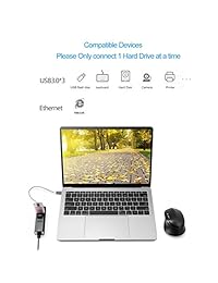 USB C Hub, cablecreation USB 3.1 Tipo C a 3 puertos USB 3.0 Hub + puerto Gigabit Ethernet Adapter, para el MacBook Pro y otros dispositivos USB C, Rose Gold aluminio, Aluminio negro