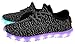 EcoCity Casual Comfortable Toddler Kids Shoes Fashion Colorful Led Light Up Sneaker for Boys Girls Breathable Slip-on Loafers (KS001B1-34)