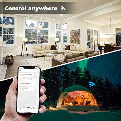 Melpo Smart Light Bulb 90W Equivalent, WiFi Dimmable LED Light Bulbs, A19 Daylight Led Lights for Room,5700K, E26 Base, Compatible with Alexa, Google Home Assistant, No Hub Required (4 Pack) - Thumbnail 2