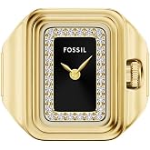 Fossil Raquel Watch Ring Two-Hand Gold-Tone Stainless Steel Watch ES5447