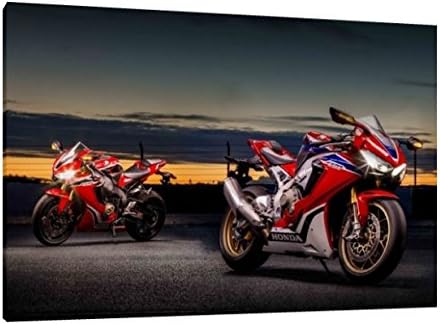 2017 Honda CBR1000RR Fireblade SP1-30x20 Inch Canvas Framed Picture Print