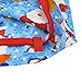 VZWraps North Pole Buddies Reusable Christmas Bag - Santa, Snowman, Reindeer on Blue Fabric (Large 20 Inches Wide by 27 Inches High)